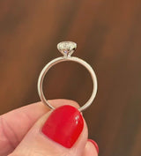 White Gold 1.25ct Elongated Cushion Lab Diamond Ring