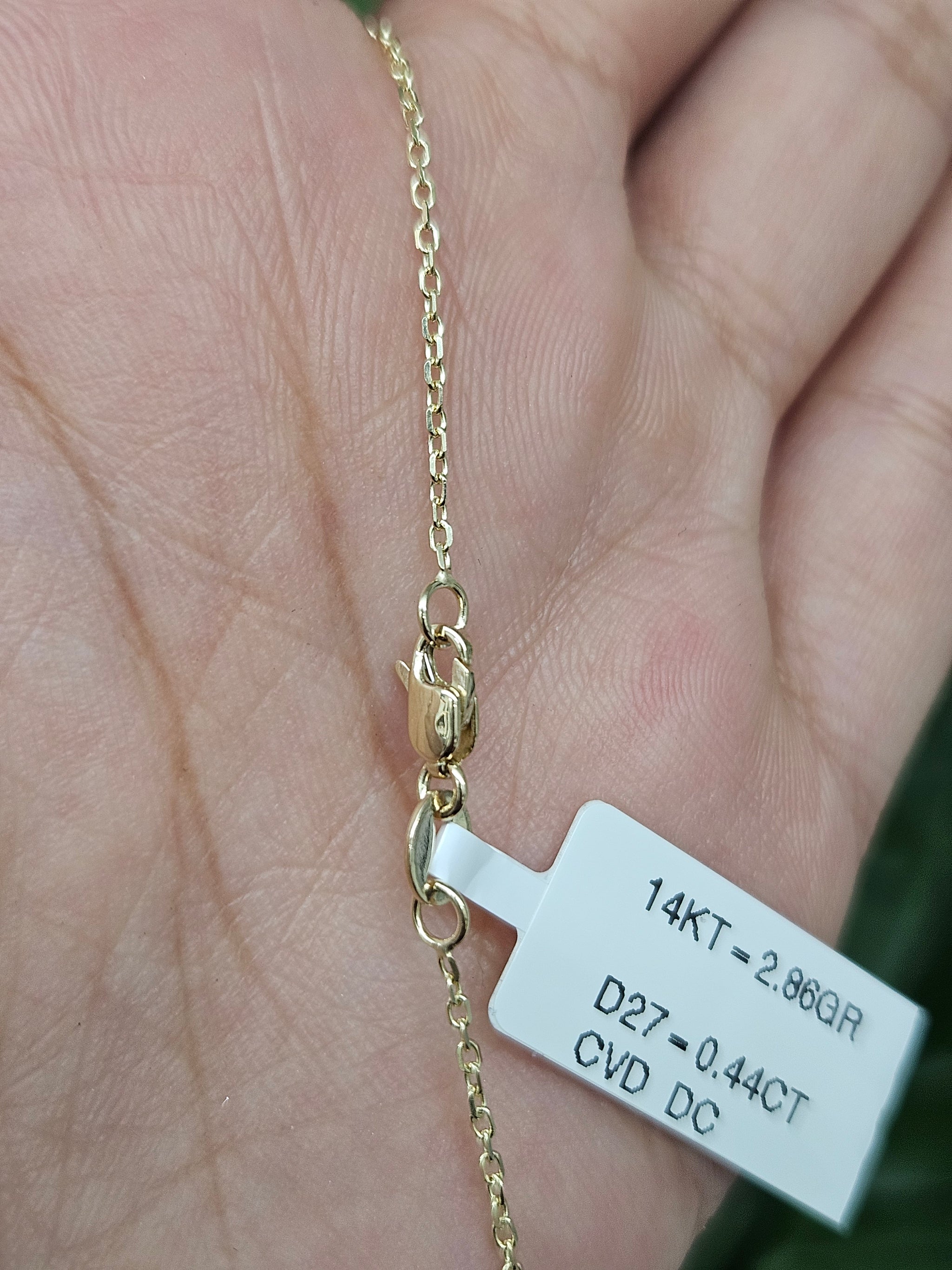14K Gold Lab Diamond Necklace