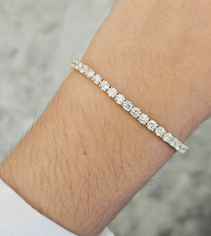 6.34 CT Lab 6 Inches Yellow Tennis Bracelet