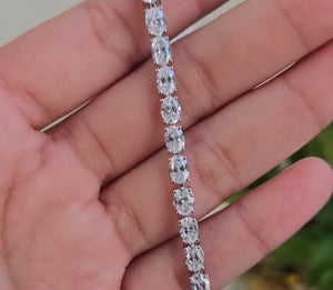 9.76 CT Lab 7 inches Oval Tennis Bracelet