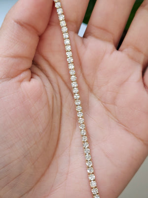 Size to 6 inches * 4.39 ct lab 7 inches Yellow Tennis Bracelet