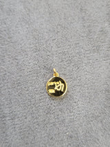 18K Yellow  + Enamel  F U pendant