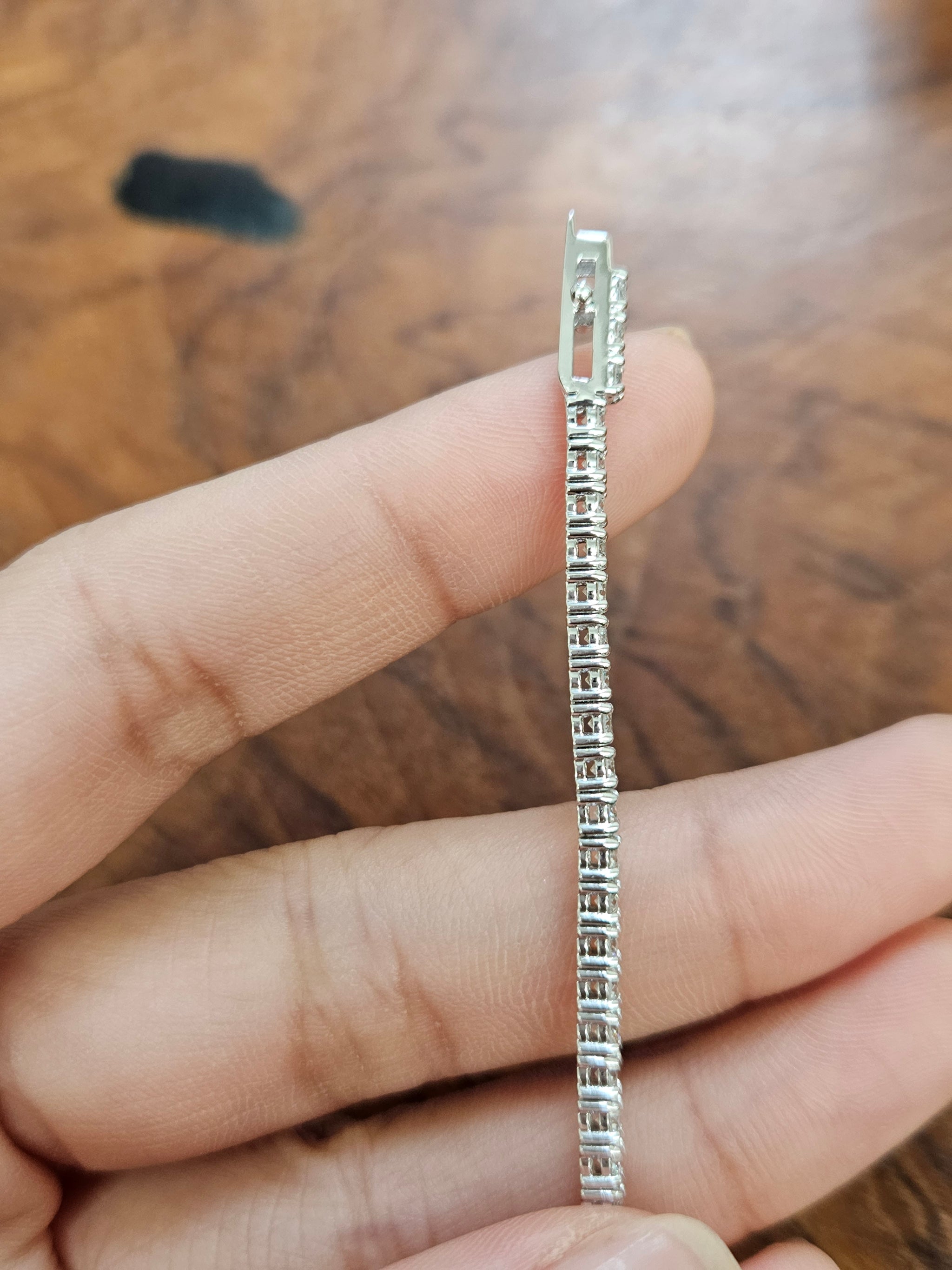 3.34 ct Lab 7 Inches Tennis Bracelet