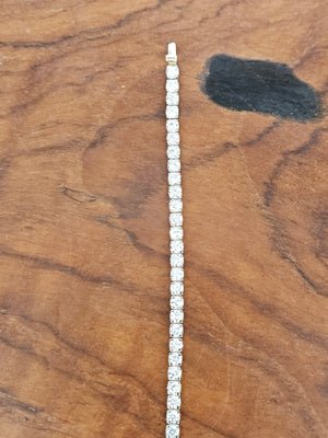 3 CT Lab 7 Inches Yellow Tennis Bracelet