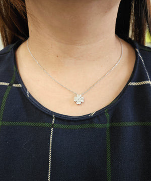 2 cttw White Gold Heart Lab Diamond Necklace