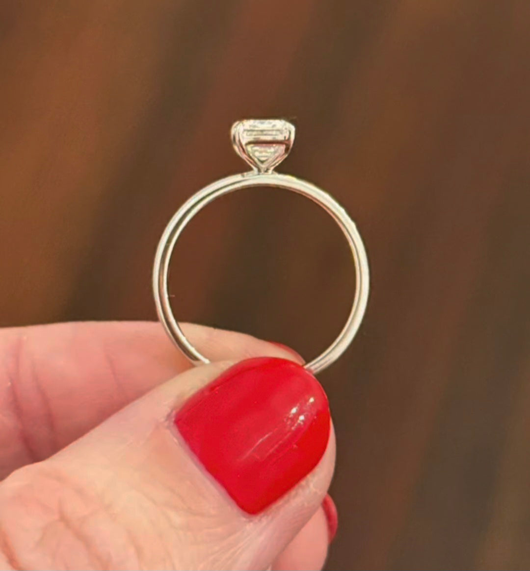 White Gold 1.48ct Emerald Lab Diamond Ring