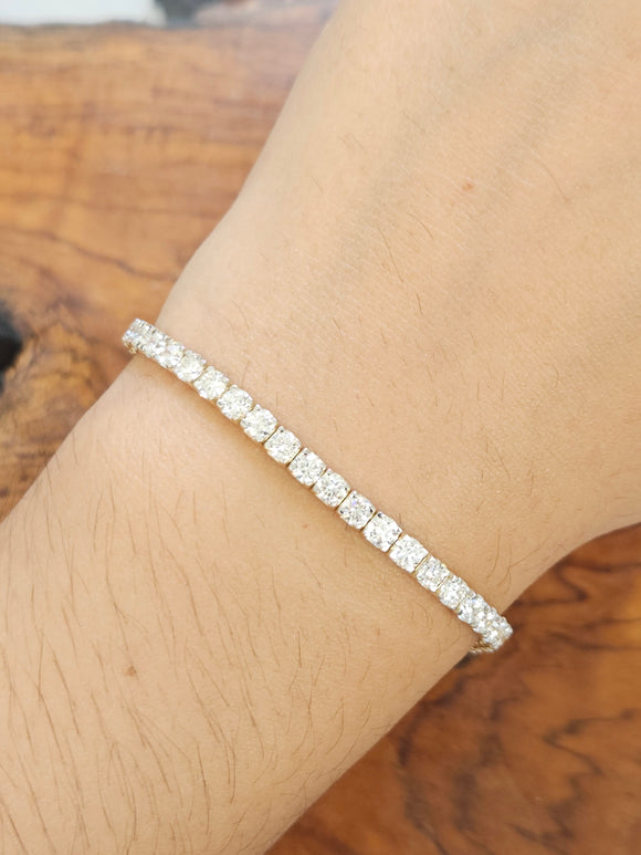 7 CT Lab 7 Inches Yellow Tennis Bracelet