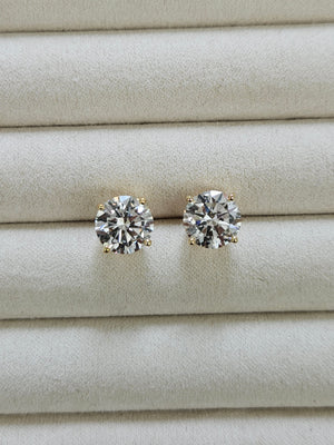 Great Deal - 5 cttw Lab 14k Yellow gold Screwback Studs