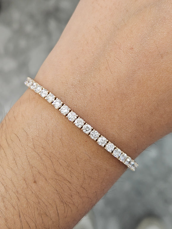 6.36 CT Lab 7 Inches Yellow Tennis Bracelet