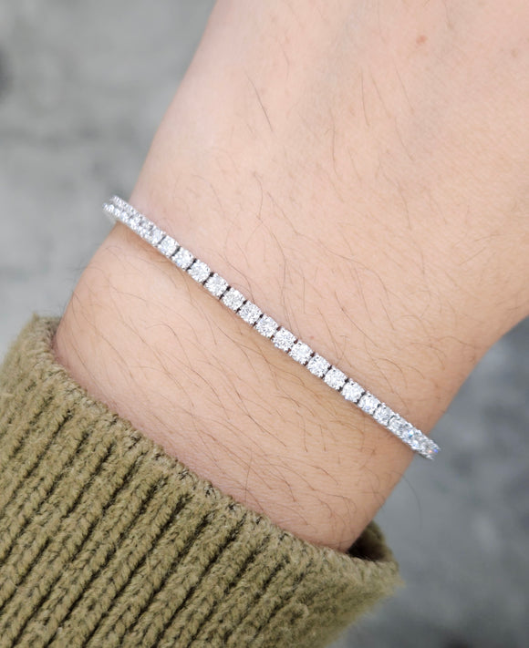 2.94 CT Lab 7 Inches Tennis Bracelet