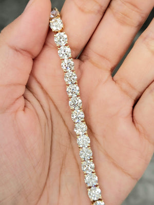 21.34 CT Lab Yellow Tennis Bracelet