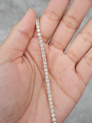 5.72 CT Lab 7 Inches Yellow Tennis Bracelet