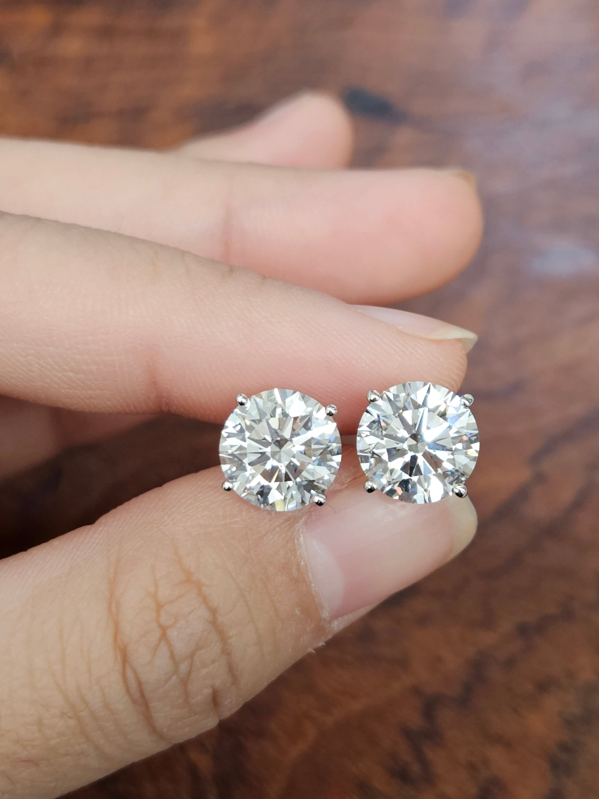 IGI certified 6 ctw Platinum Studs