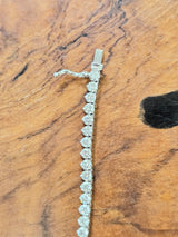 14.5 cttw Lab 17 Inches 3 Prongs Tennis Necklace