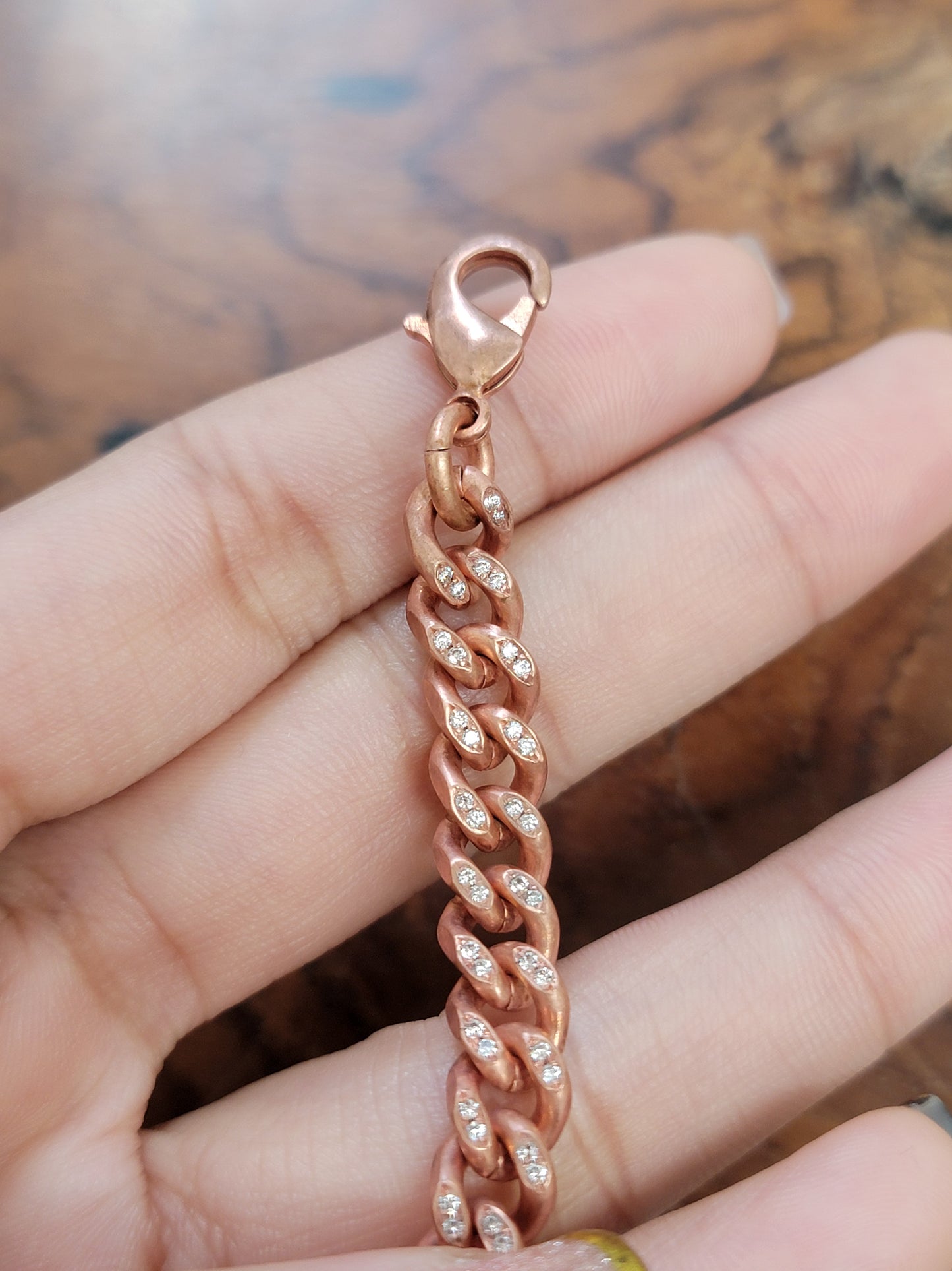1 CT  8 INCHES Copper Cubin Chain