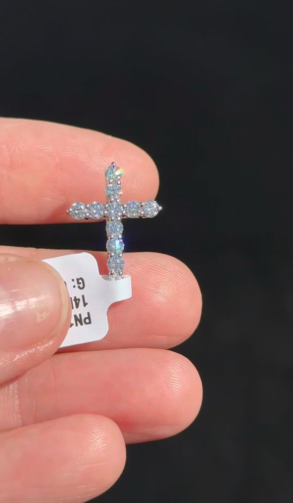 0.78 ct Lab Diamond Cross Pendant