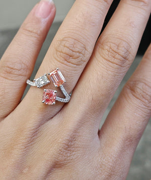 *Premade* 2.58 cttw Mix Fancy Color with Lab Diamond Engagement Ring