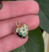Yellow Gold Emerald Heart Pendant