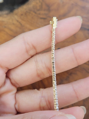 5 CT Lab 7 Inches Yellow Tennis Bracelet
