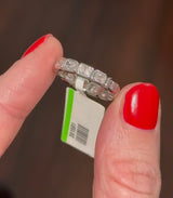 White Gold bezel & E/W set radiant lab diamond ring