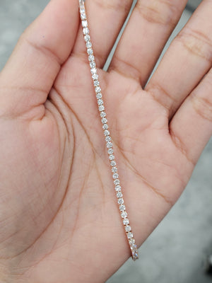 3.28 CT Lab 7 Inches Rose Tennis Bracelet