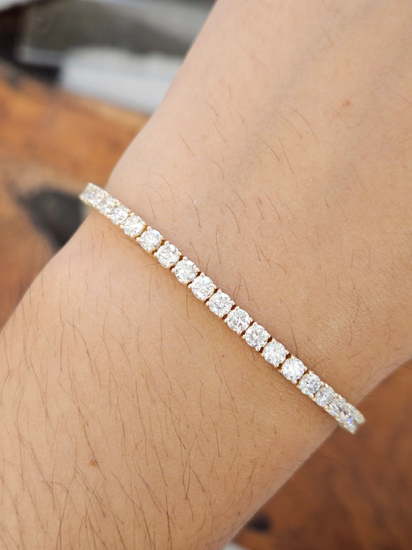 6 ct lab 7 inches Yellow Tennis Bracelet