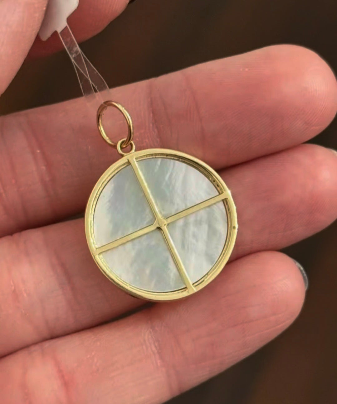 Diamond, Sapphire & Mother of Pearl Pendant