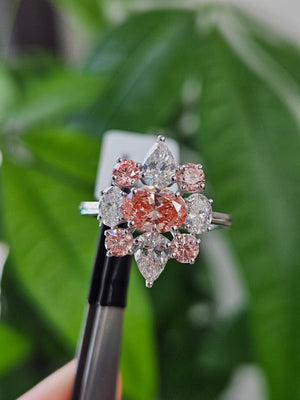 *Premade* 2.34 cttw Mixed Fancy Color Lab Diamonds Ring
