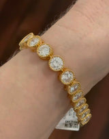 25.56ct Yellow Gold Lab Diamond Bracelet