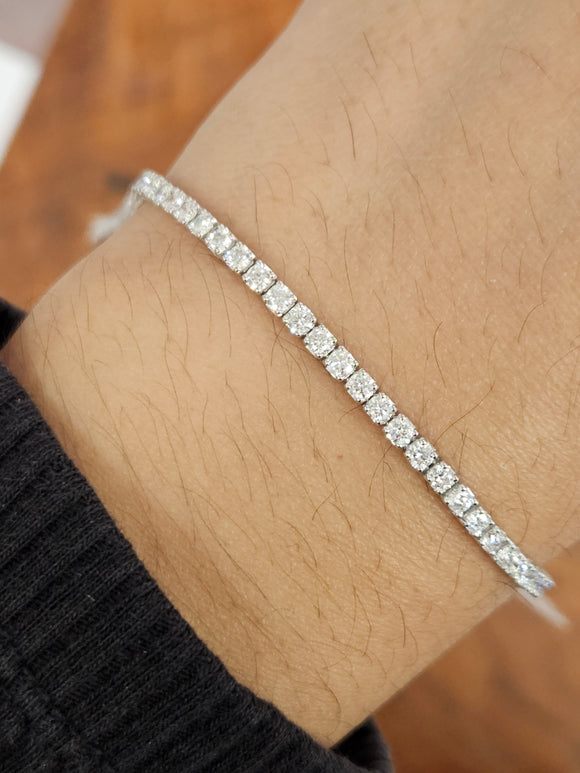 3 ct Lab 7.25 inches Tennis Bracelet
