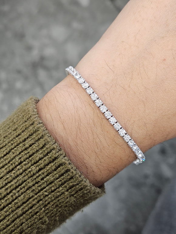 4.35 ct Lab 7 Inches Tennis Bracelet