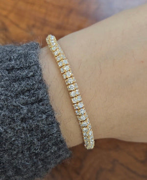 14.06 CT Lab 7 inches Yellow Diamond Bracelet