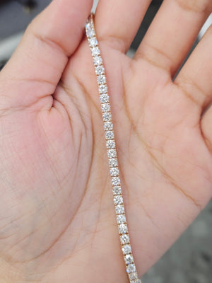 6.36 CT Lab 7 Inches Yellow Tennis Bracelet