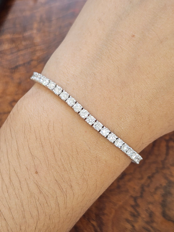 4.92 CT Lab 6.5 Inches Tennis Bracelet