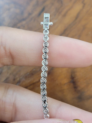 3.65 CT Lab 7.25 inches Tennis Bracelet