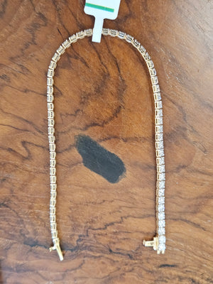 5 CT Lab 7 Inches Yellow Tennis Bracelet