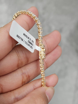 5.97 ct Lab 7 inches Yellow Tennis Bracelet