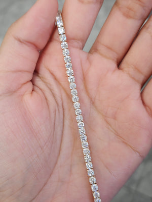 14k 7.16 ct lab 7 inches Yellow Tennis Bracelet