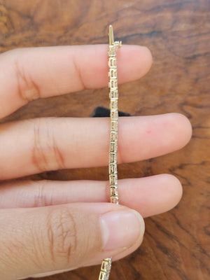7 CT Lab 7 Inches Yellow Tennis Bracelet