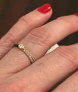 Rose Gold & Black Enamel 0.28ct Lab Diamond Ring