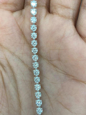 5.76 CT LAB 3 PRONGS TENNIS BRACELET