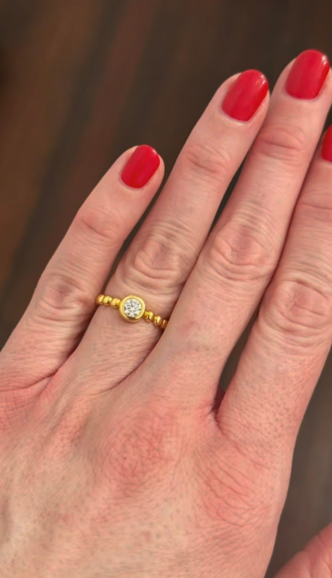 Yellow Gold 0.3ct Lab Diamond Ring