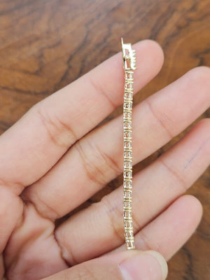 4.15 CT Lab 7 Inches Yellow Tennis Bracelet