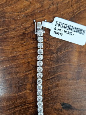 9.03 ct Lab 7 inches White gold Tennis Bracelet