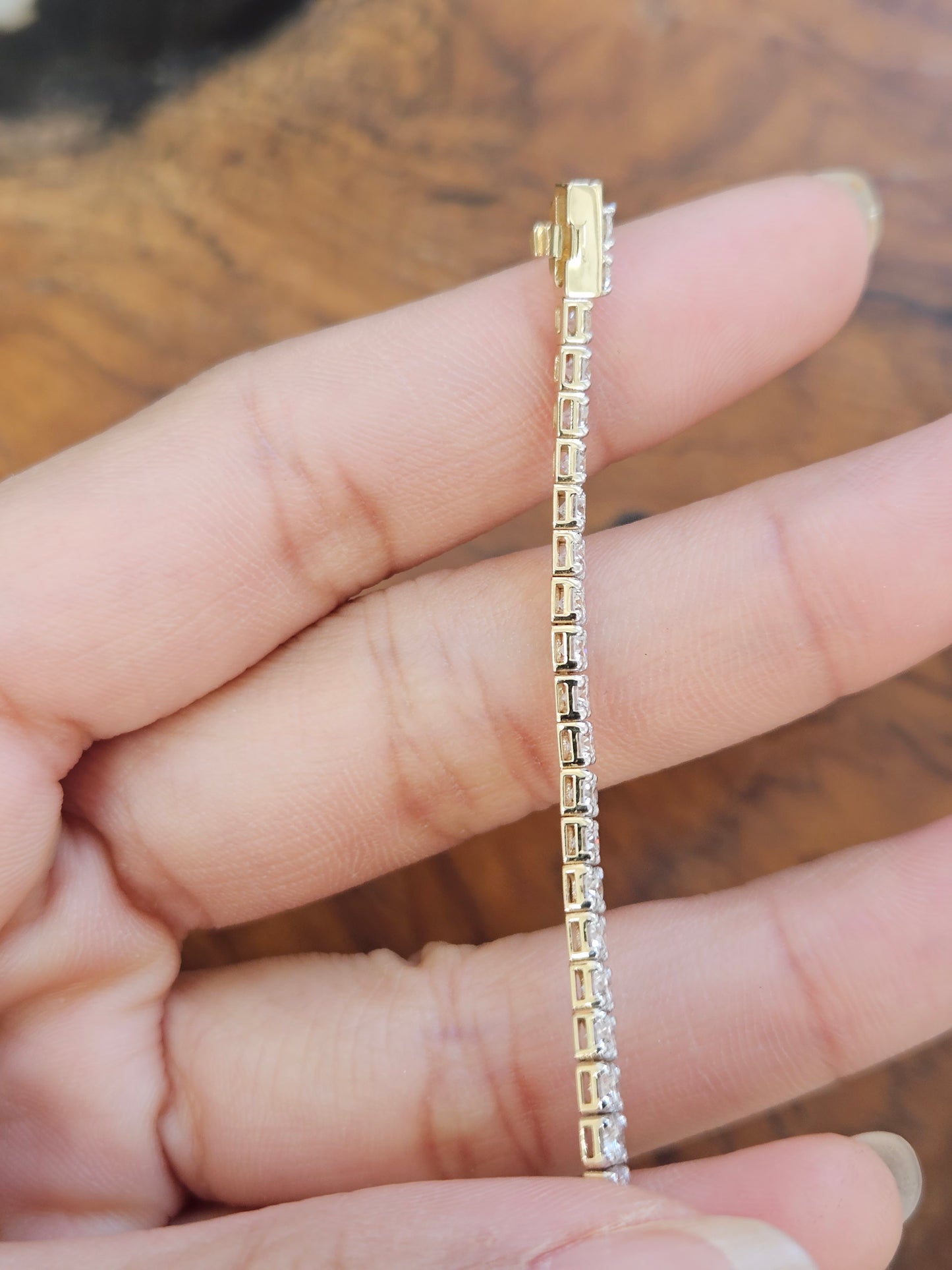 5 ct Low setting Lab Tennis Bracelet