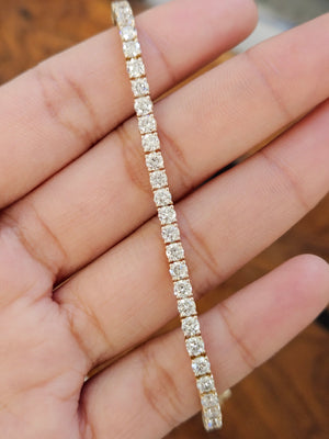 6 ct lab 7 inches Yellow Tennis Bracelet