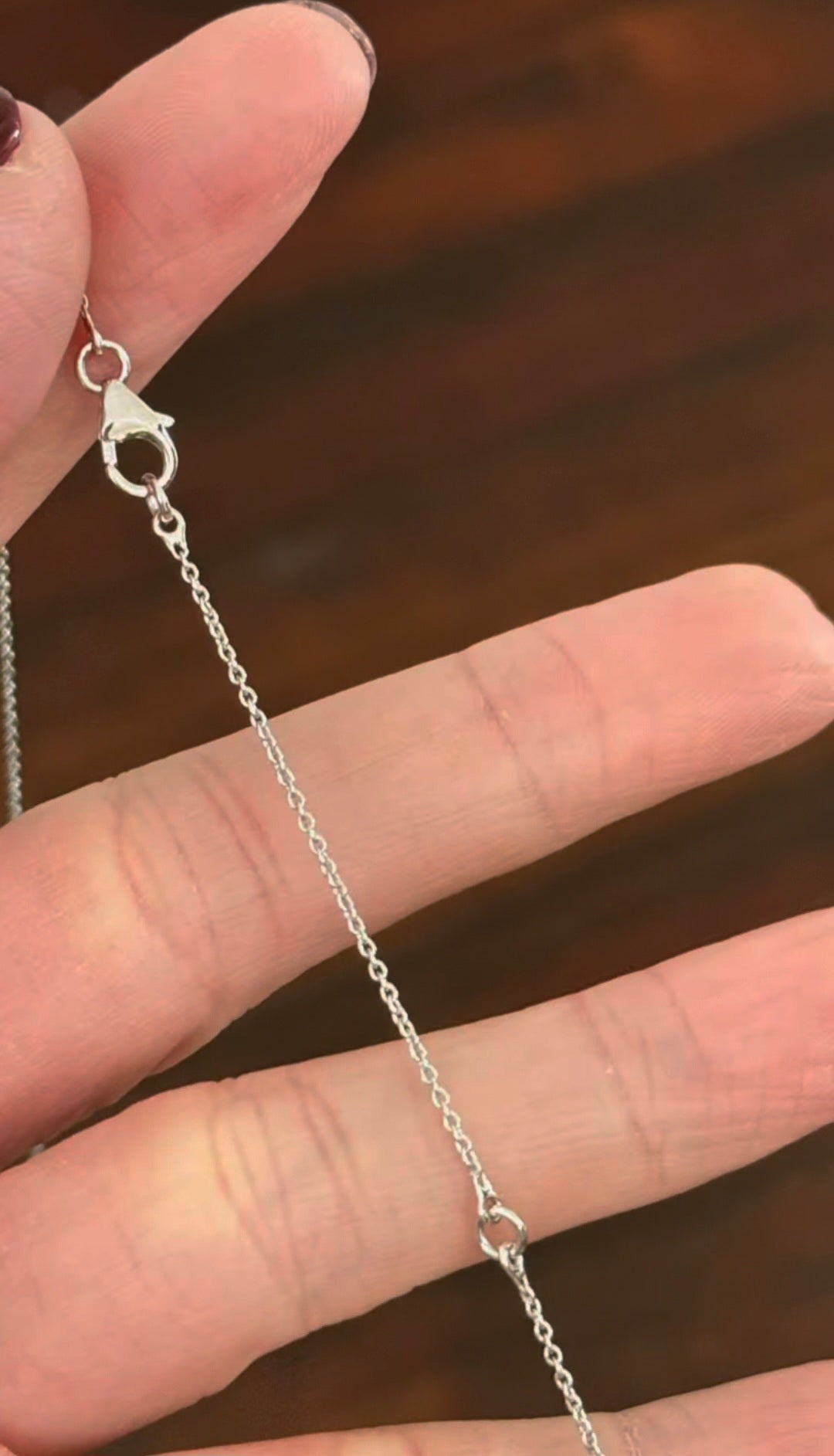 White Gold Asscher & Round Lab Diamond Necklace