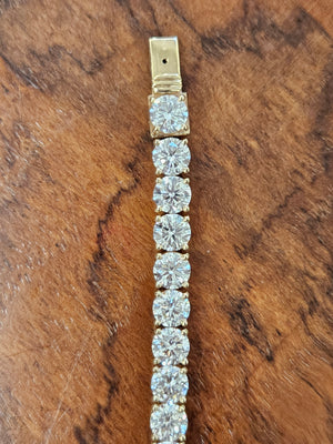 21.34 CT Lab Yellow Tennis Bracelet