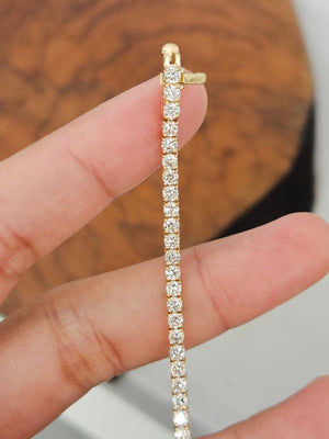 3.95 CT Lab 7 inches Yellow Tennis Bracelet