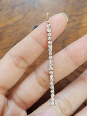 3.28 CT Lab 7 Inches Rose Tennis Bracelet